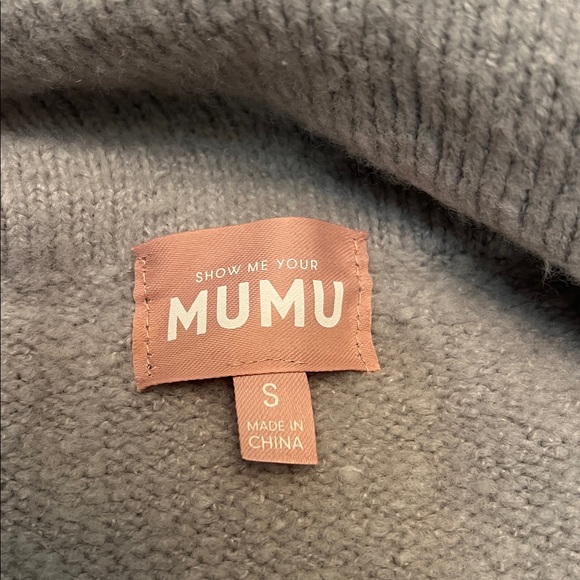 SHOW ME YOUR MUMU SWEATER JACKET GRAY KNIT CARDIGAN COAT SIZE SMALL - Picture 14 of 17